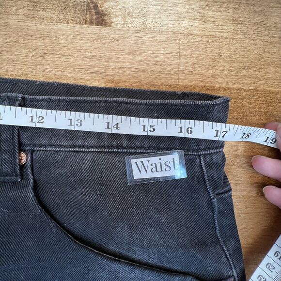 One x One Teaspoon Vanguard Raw Hem Distressed Denim Skirt In Raven Women's 30 - Picture 10 of 11